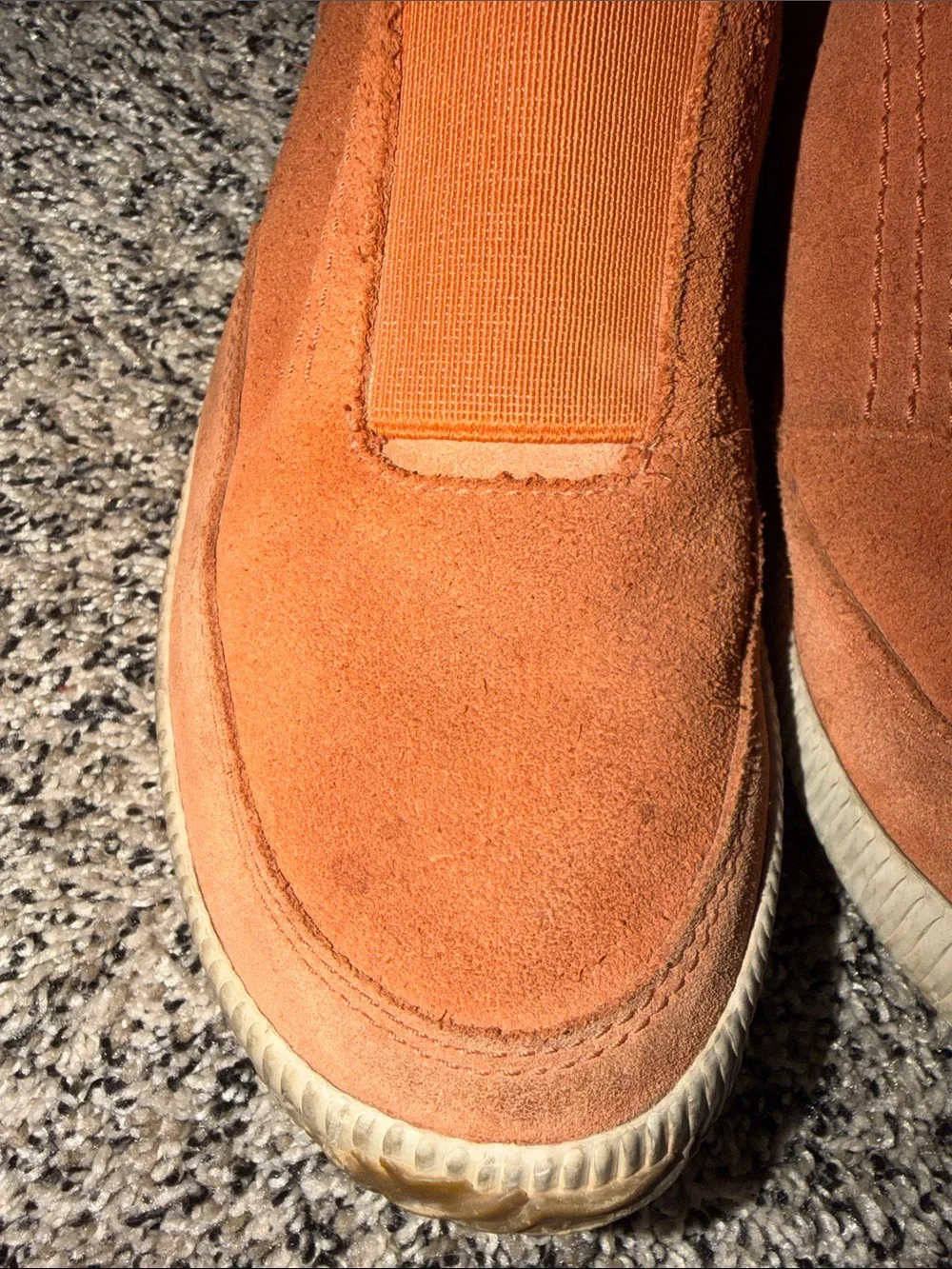 Sorel Out n About Plus Slip-On Sneakers Rust Orange Suede Women's Size 10